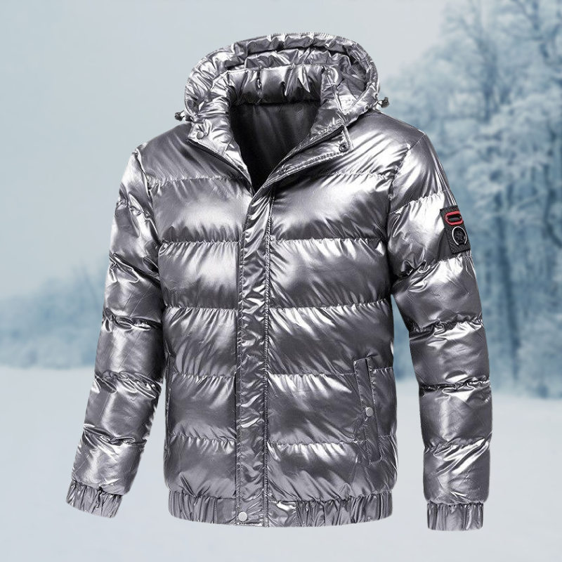 Windproof Men's Puffer Jacket - Quilted Insulated Edition