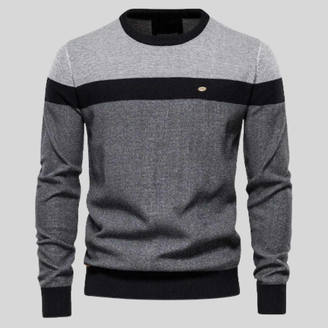 Benjamin Men's Organic Pullover - Classic Lightweight Knit Sweater