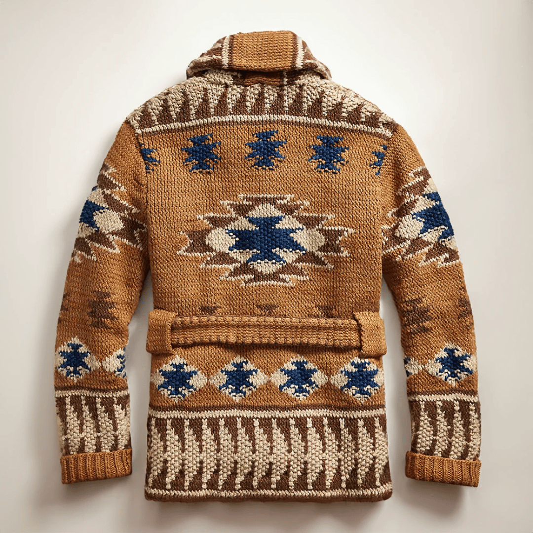Outlaw Jacquard Cardigan - Men's Patterned Knit Edition