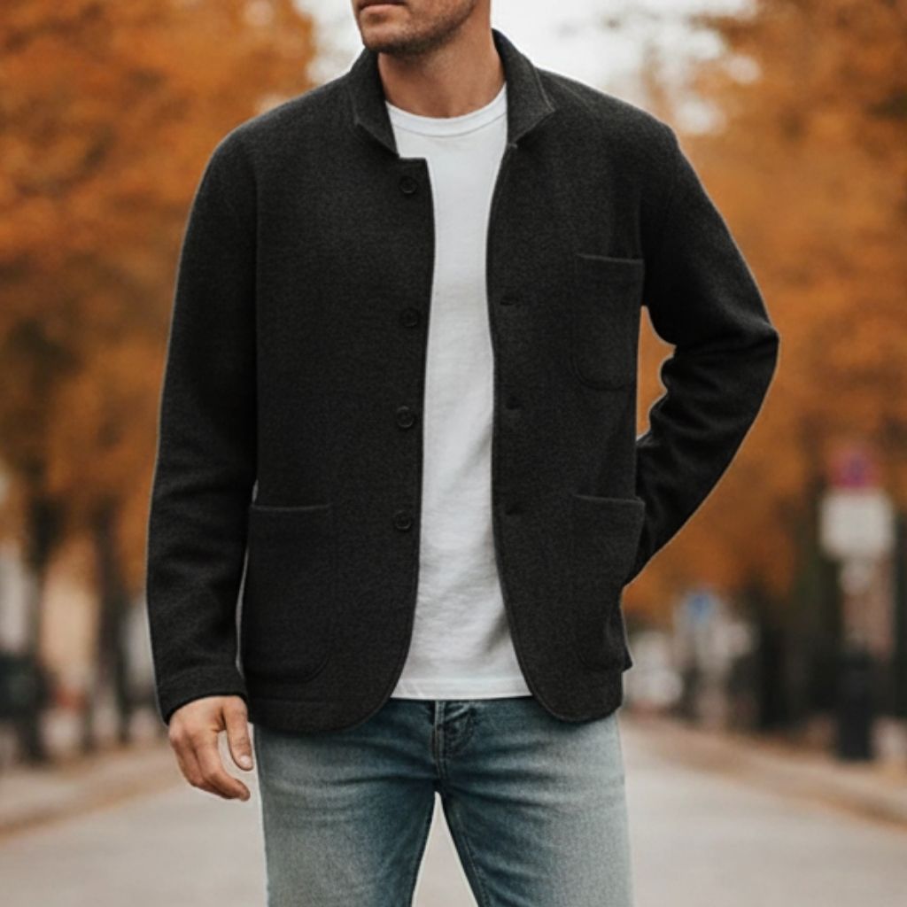 Merino Button Knit Cardigan Men