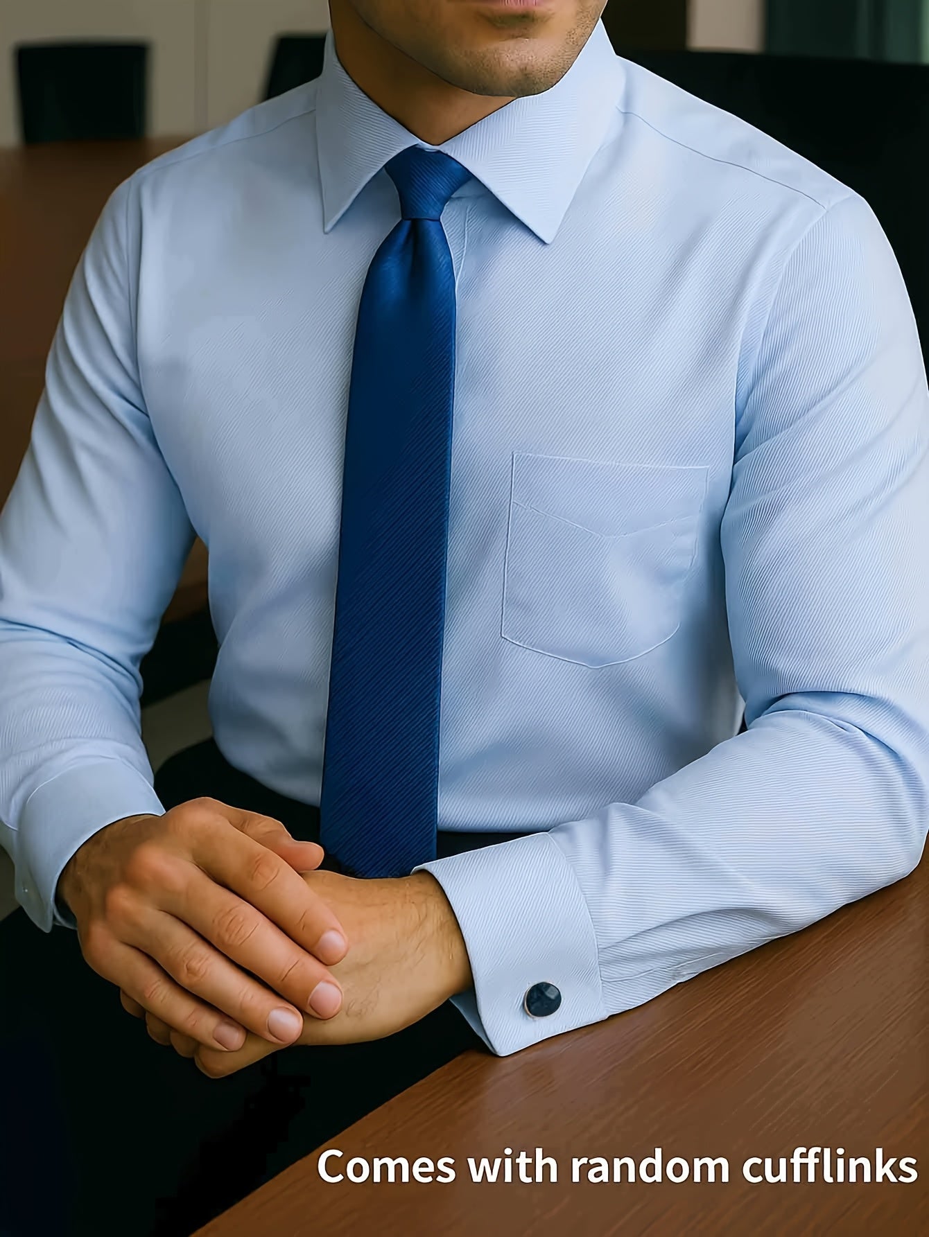 Men's French Cuff Dress Striped Shirt Blouse | Double Cuff Elevated Business Shirt