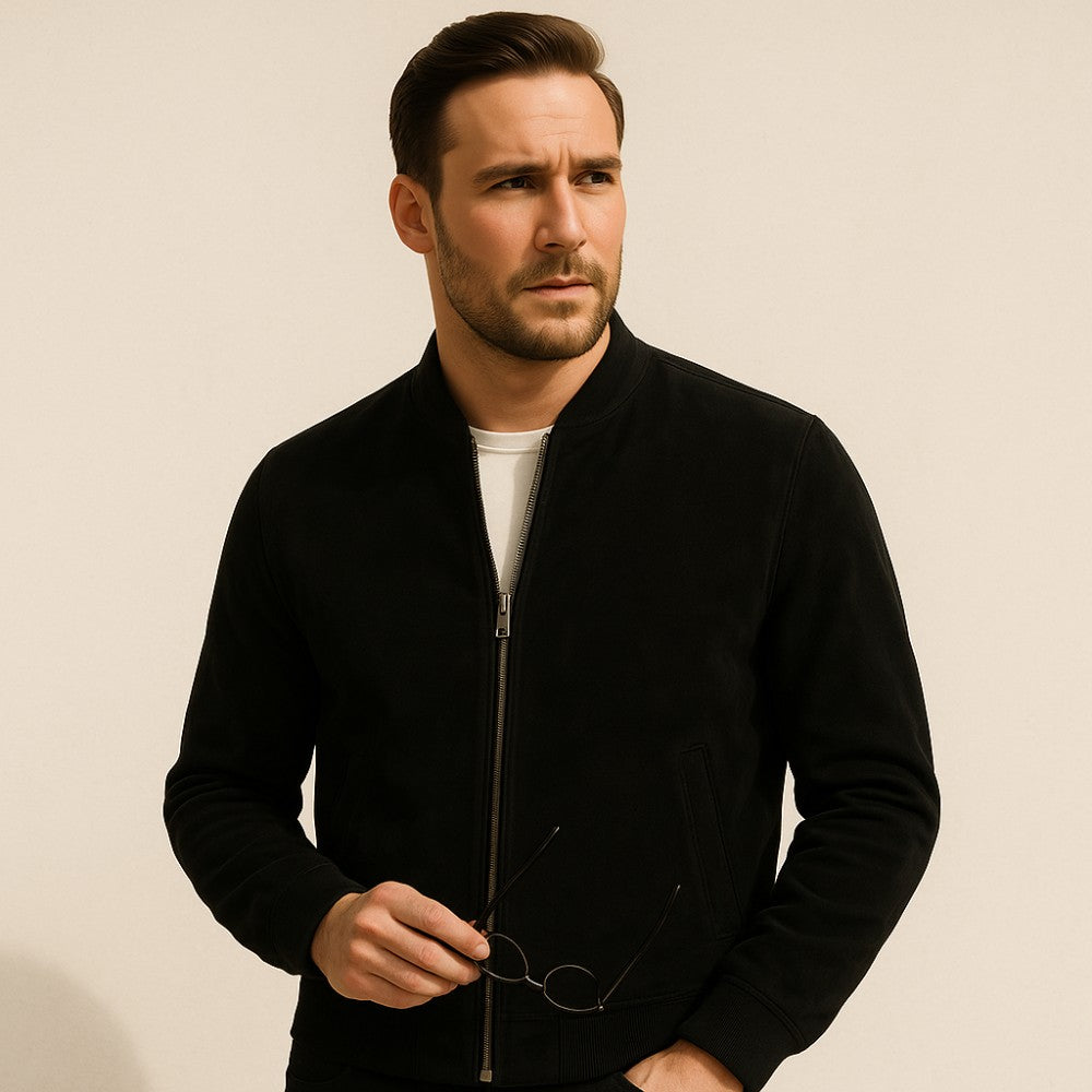 Renoir Men's Suede Jacket - Old Money Style & Timeless Edition