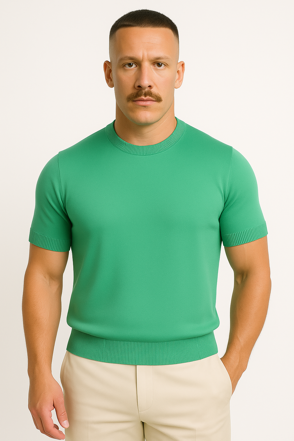 Men's Cashmere Knit Polo Shirt - Soft Luxury Sweater Top for Smart Everyday Wear