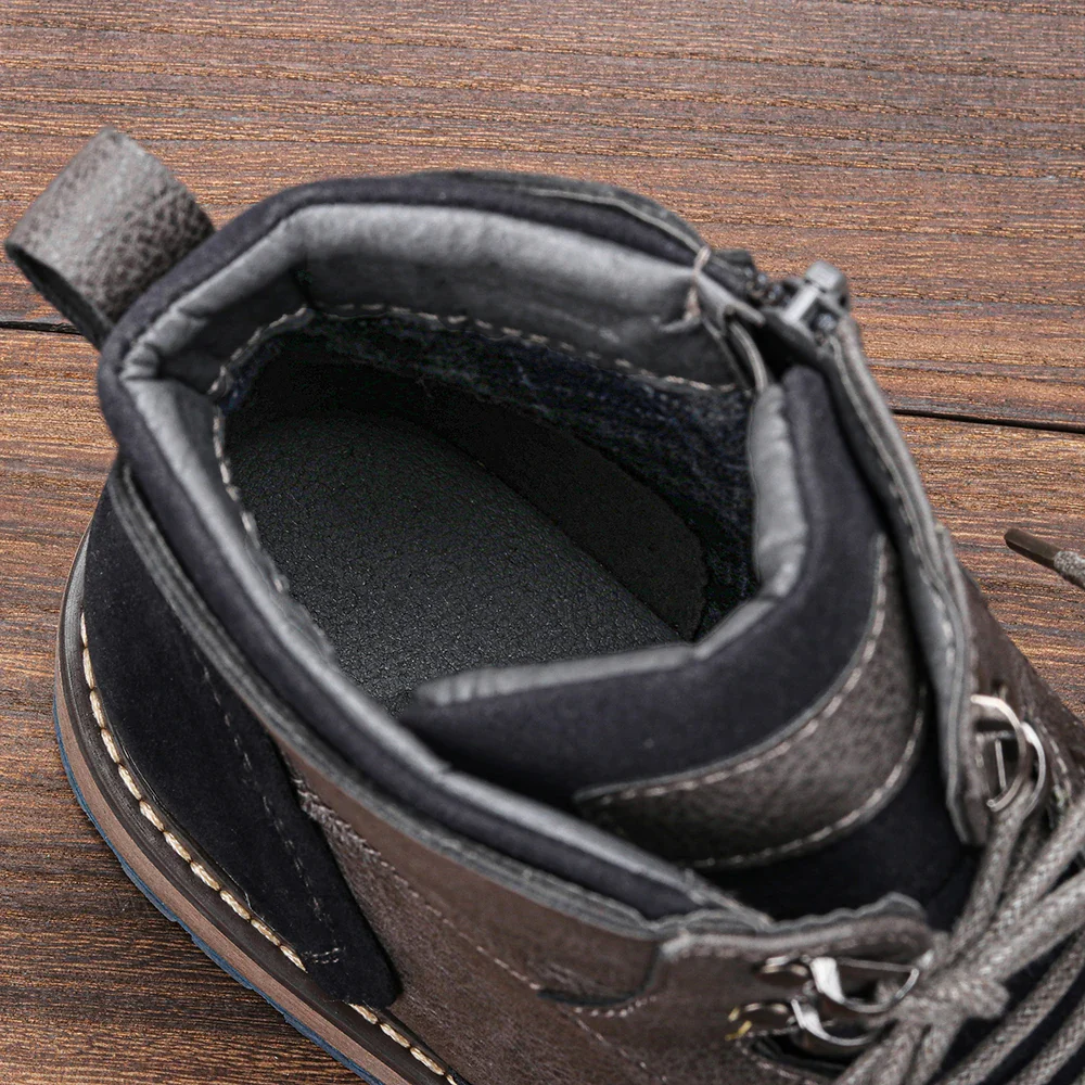 Men's Genuine Ankle Boots - Durable Slip-Resistant Sole - Casual Comfortable Fit