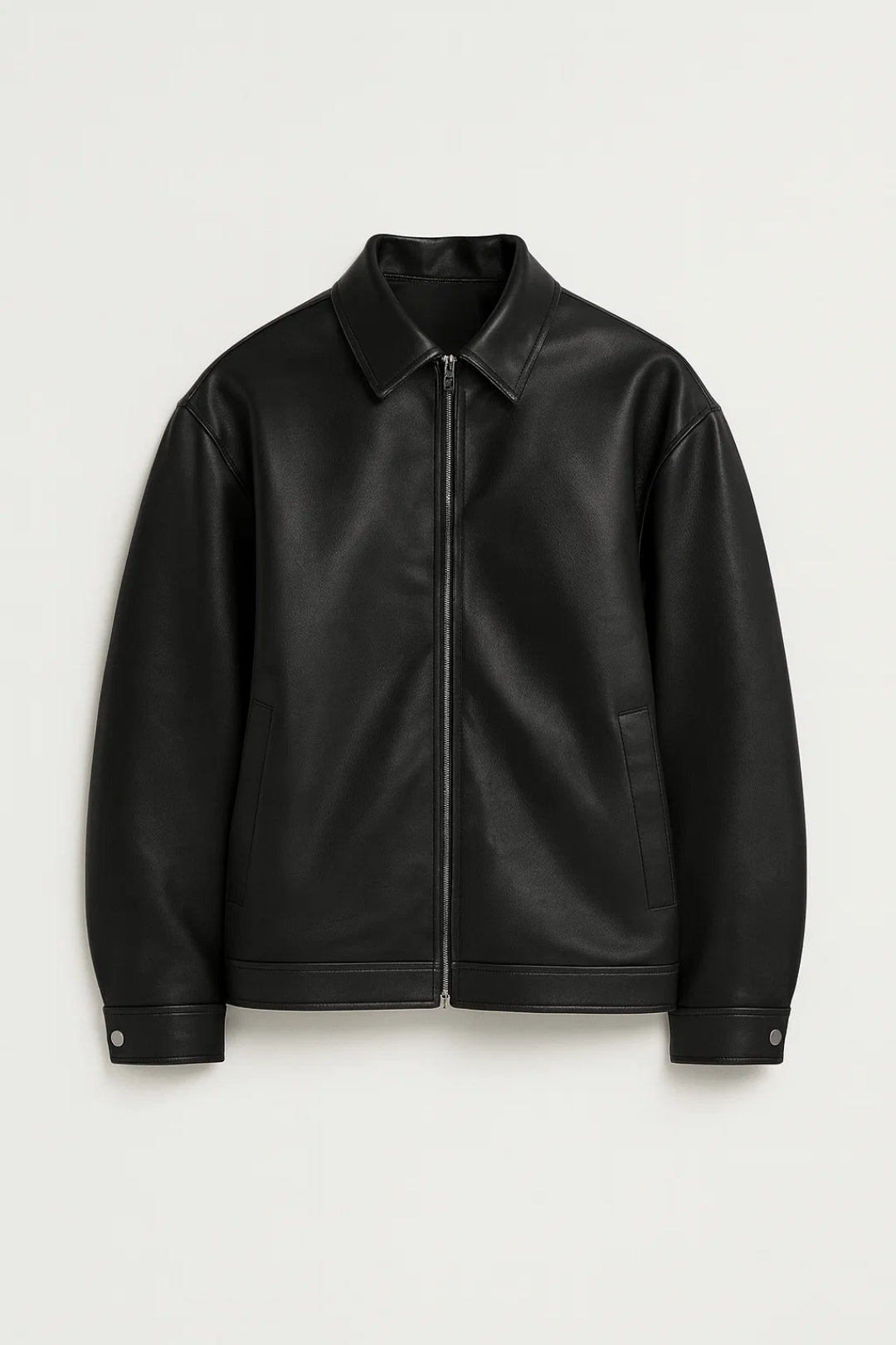 Men's Heritage Leather Jacket - Clean Structured Design