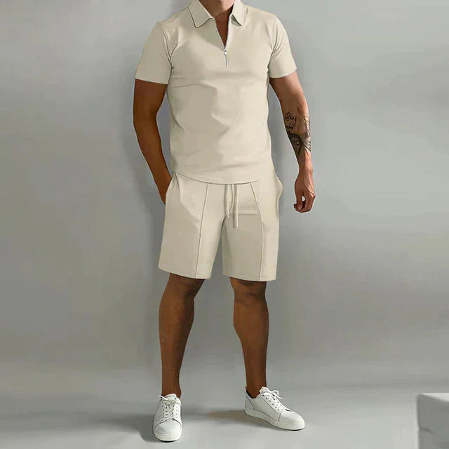 Lorenzo Two-Piece Set | Luxury Polo and Shorts Edition Set for Men