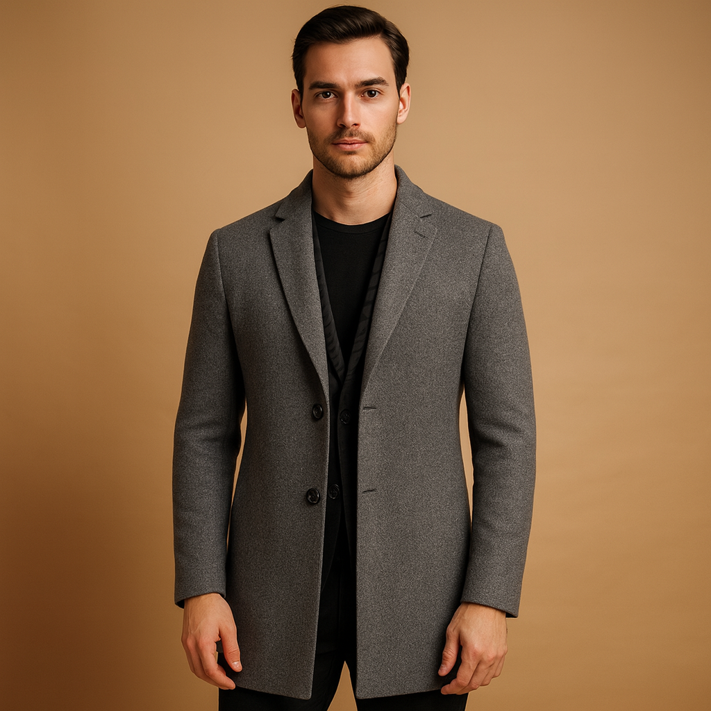 Men's Long Trench Coat | Two-Button Heritage Overcoat