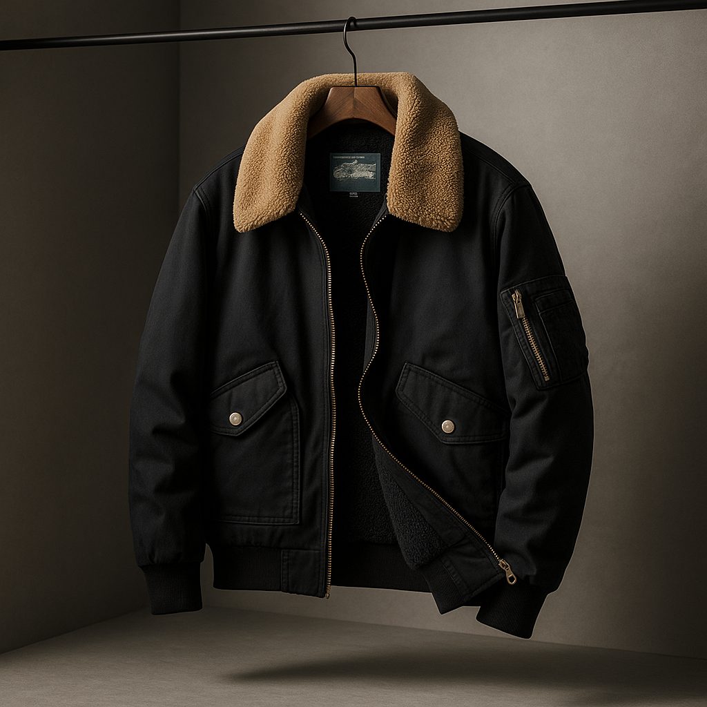 Men's Heritage Bomber Jacket Trucker Fleece Inner