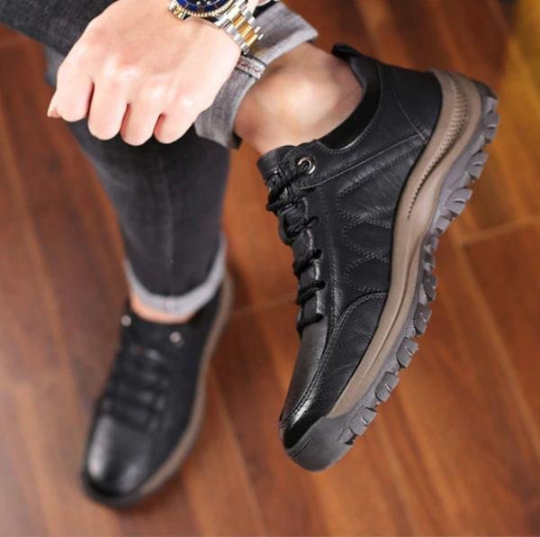 Men's Orthopaedic Genuine Shoes | Supportive Comfort Walking Shoes