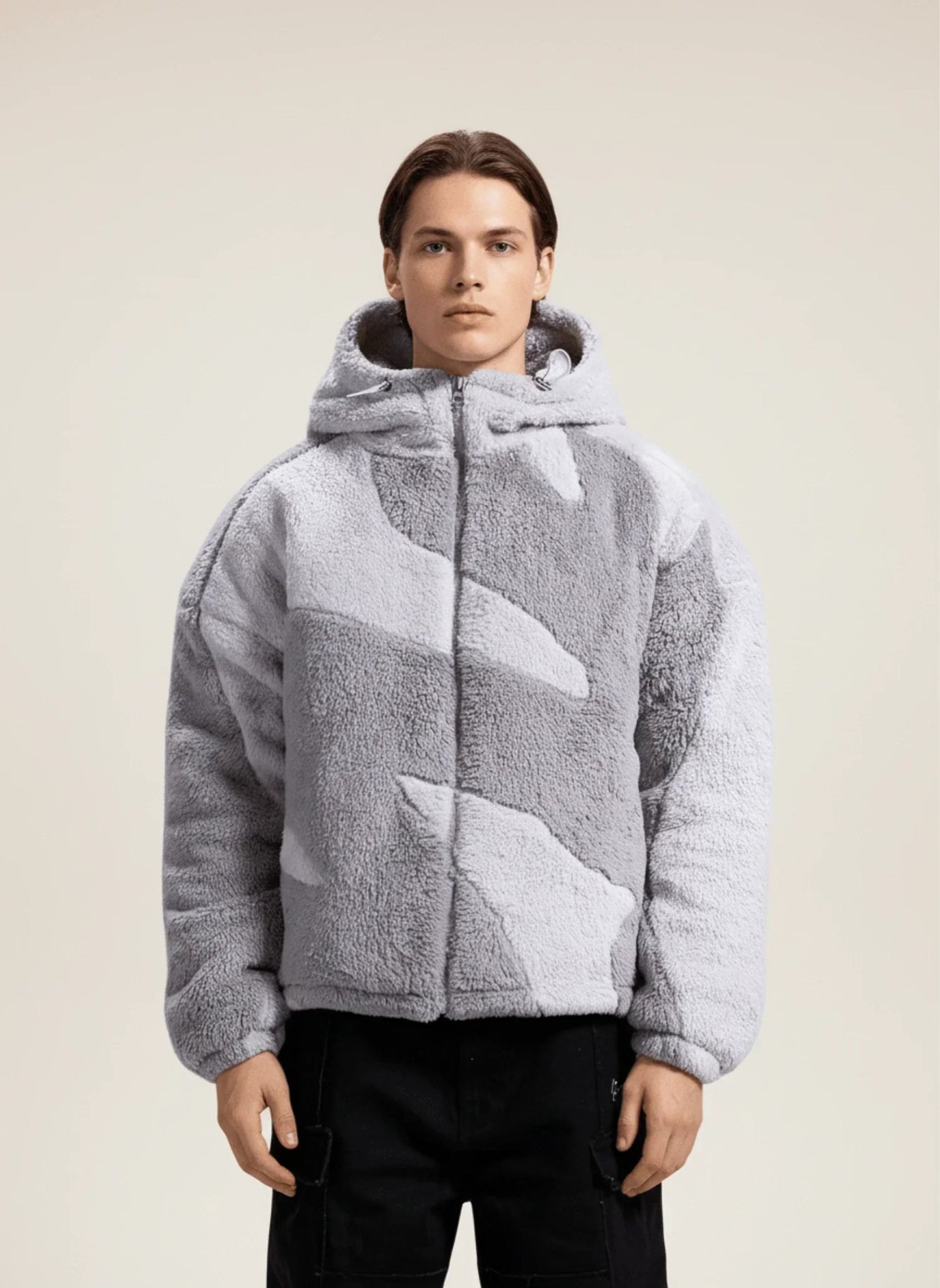 Men's Abstract Camo Fleece Hooded Zip Edition