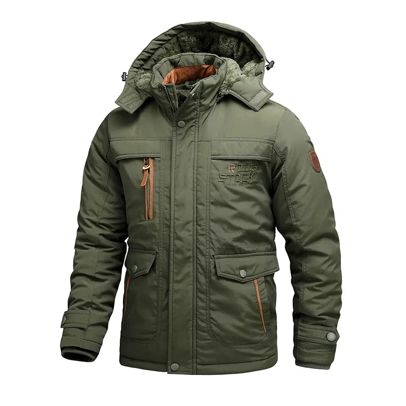 Men's Tactical Winter Jacket - Waterproof Insulated Coat with Removable Edition