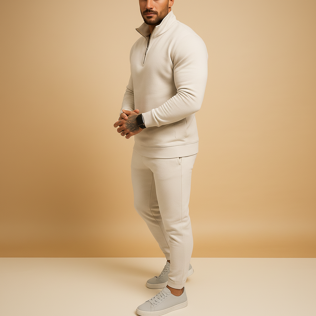 Men's Tracksuit with Half-Zip Sweatshirt and Edition