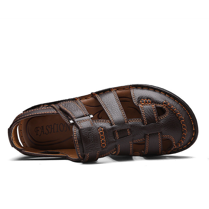 Solorfit Men Cut Out Genuine Sandals