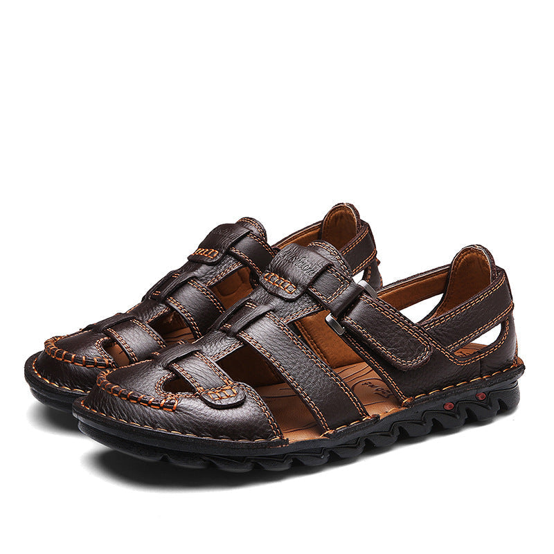 Solorfit Men Cut Out Genuine Sandals