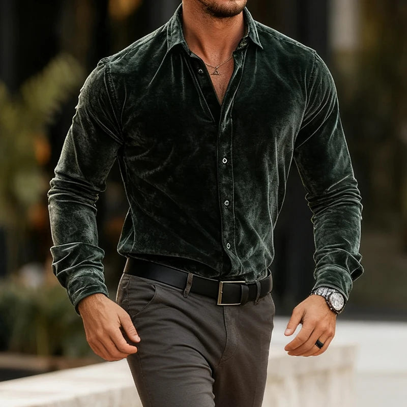 Vellano Men's Button-Up Shirt - Clean Heritage Design