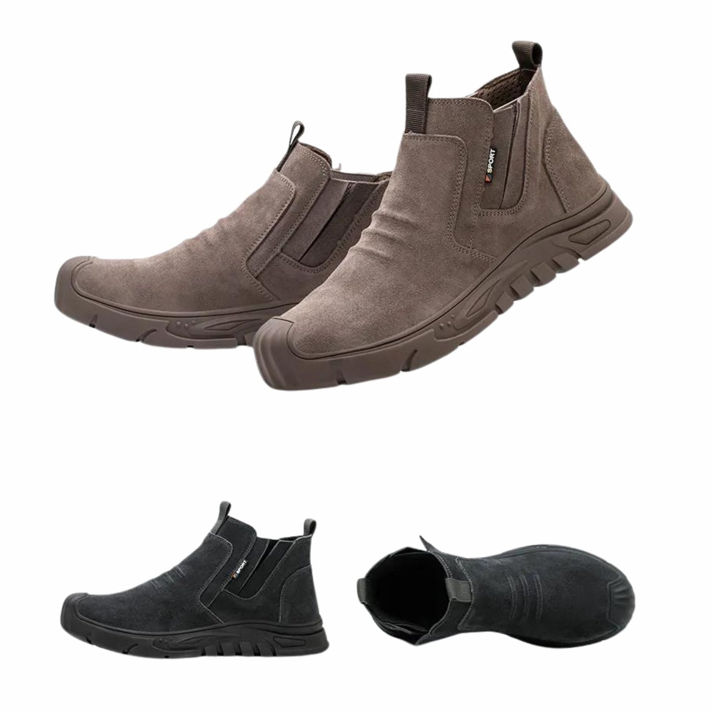 Men's Steel Toe Work Boots - Durable Safety Boots with Slip-Resistant Edition