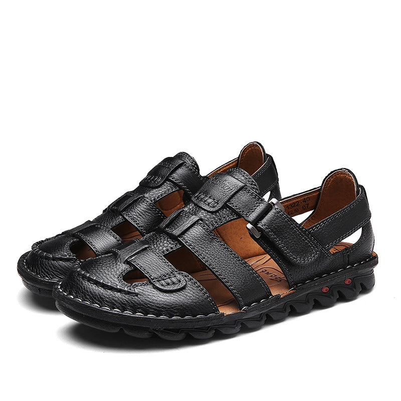 Solorfit Men Cut Out Genuine Sandals