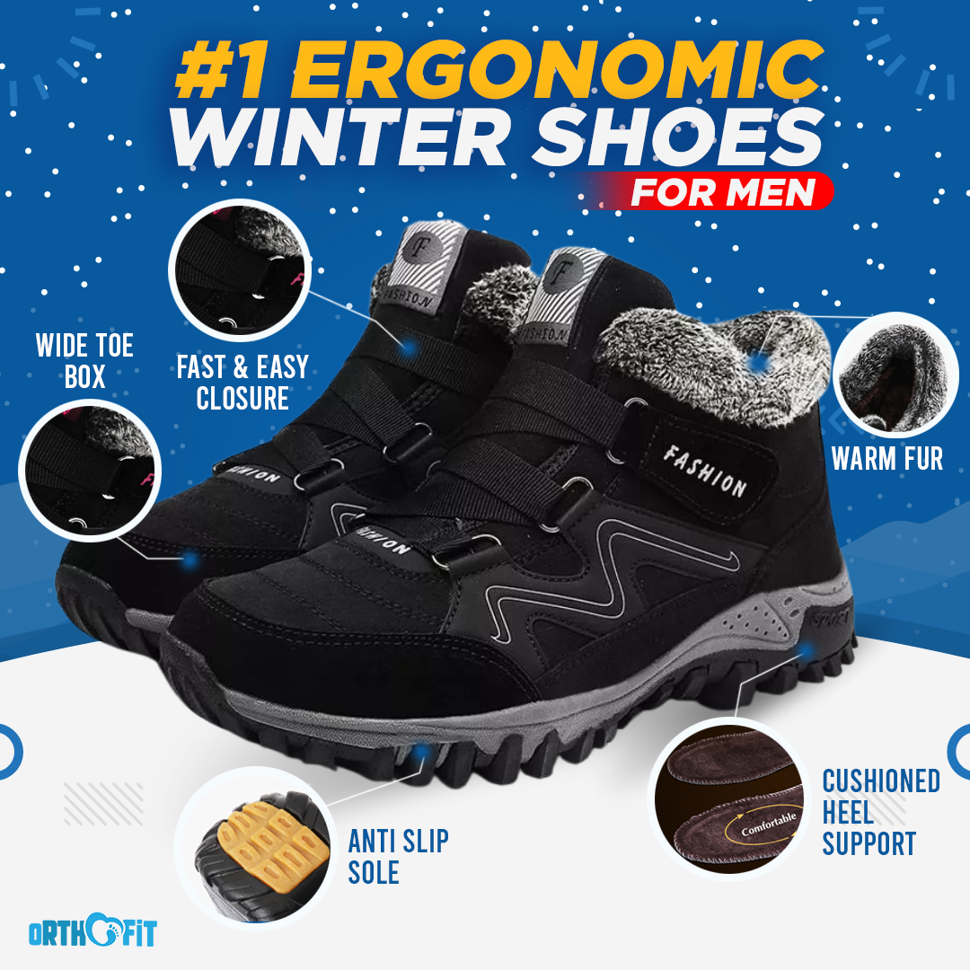 Men's Orthopedic Winter Boots - Comfortable Warm Supportive Footwear for Cold Edition
