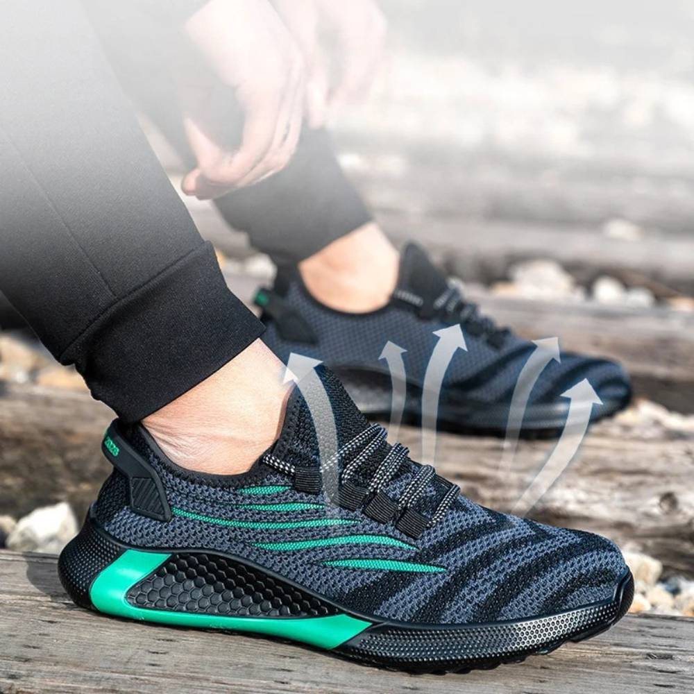 Men's Lightweight Safety Shoes - Sporty Steel Toe Work Edition