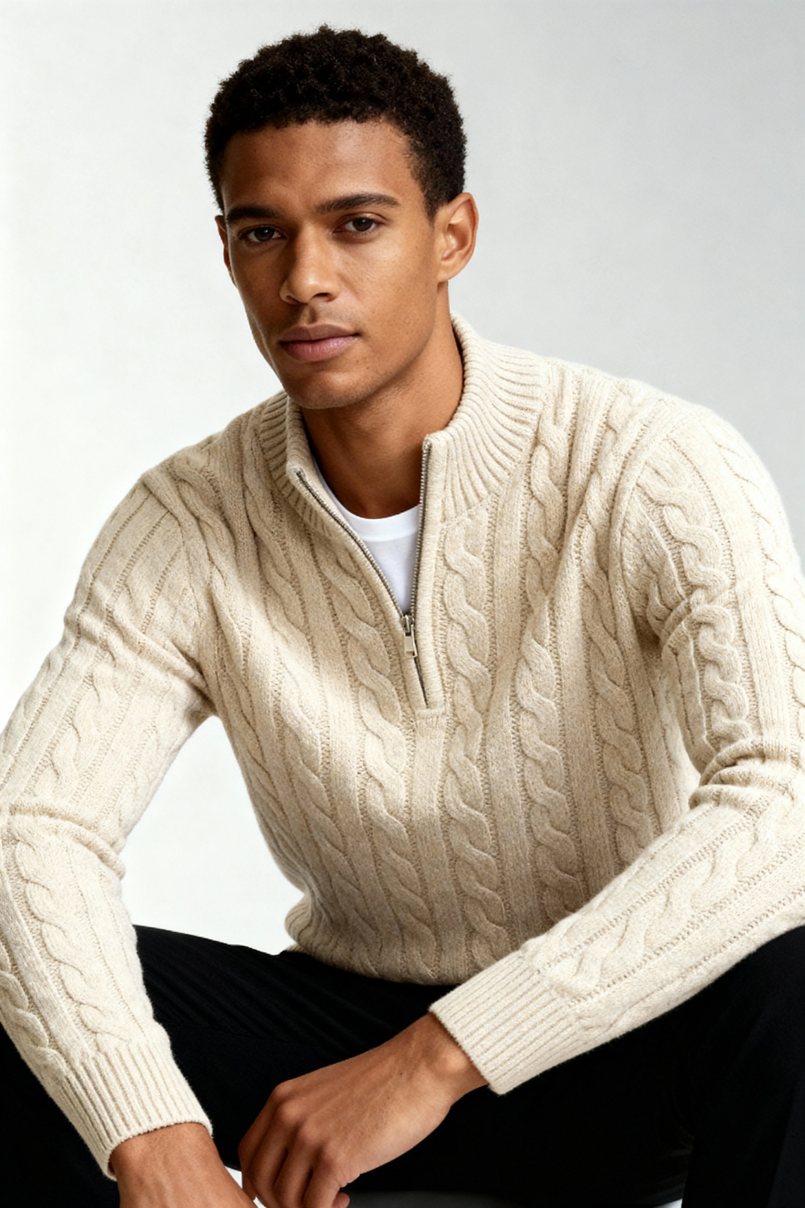 Harbour Men Quarter-Zip Up Sweater - Edition
