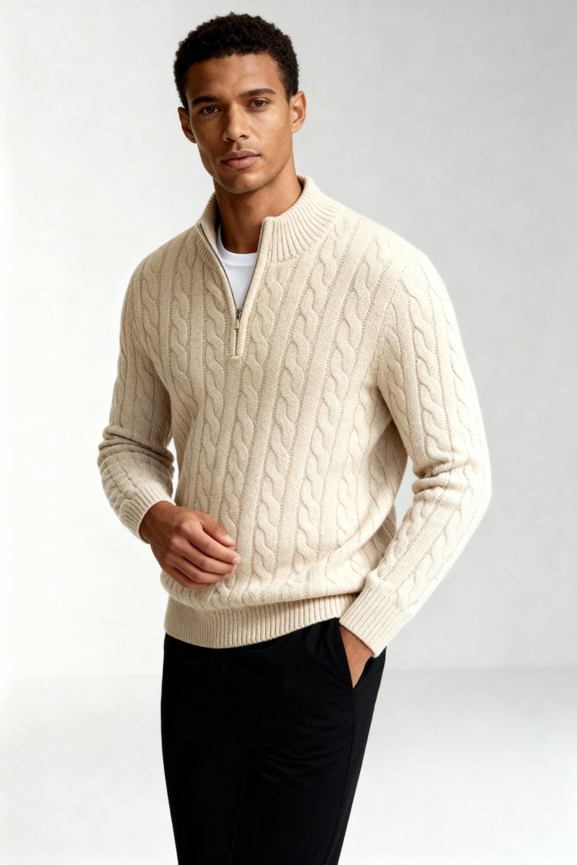 Harbour Men Quarter-Zip Up Sweater - Edition
