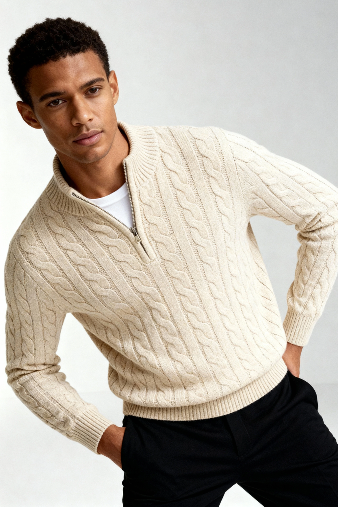 Harbour Men Quarter-Zip Up Sweater - Edition