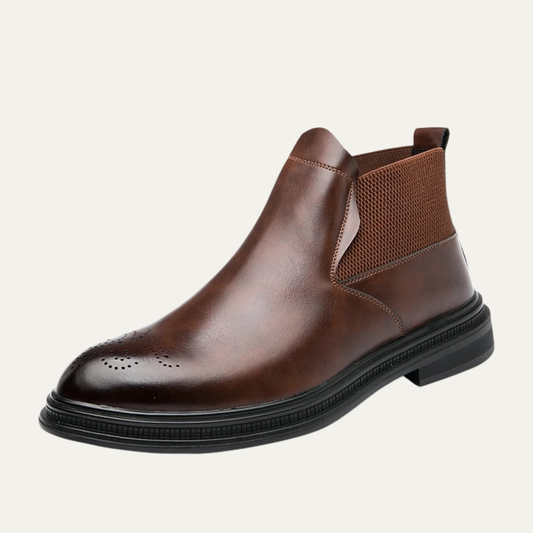 The Summerville Men's Genuine Brogue Detail Smart Casual Ankle Boots
