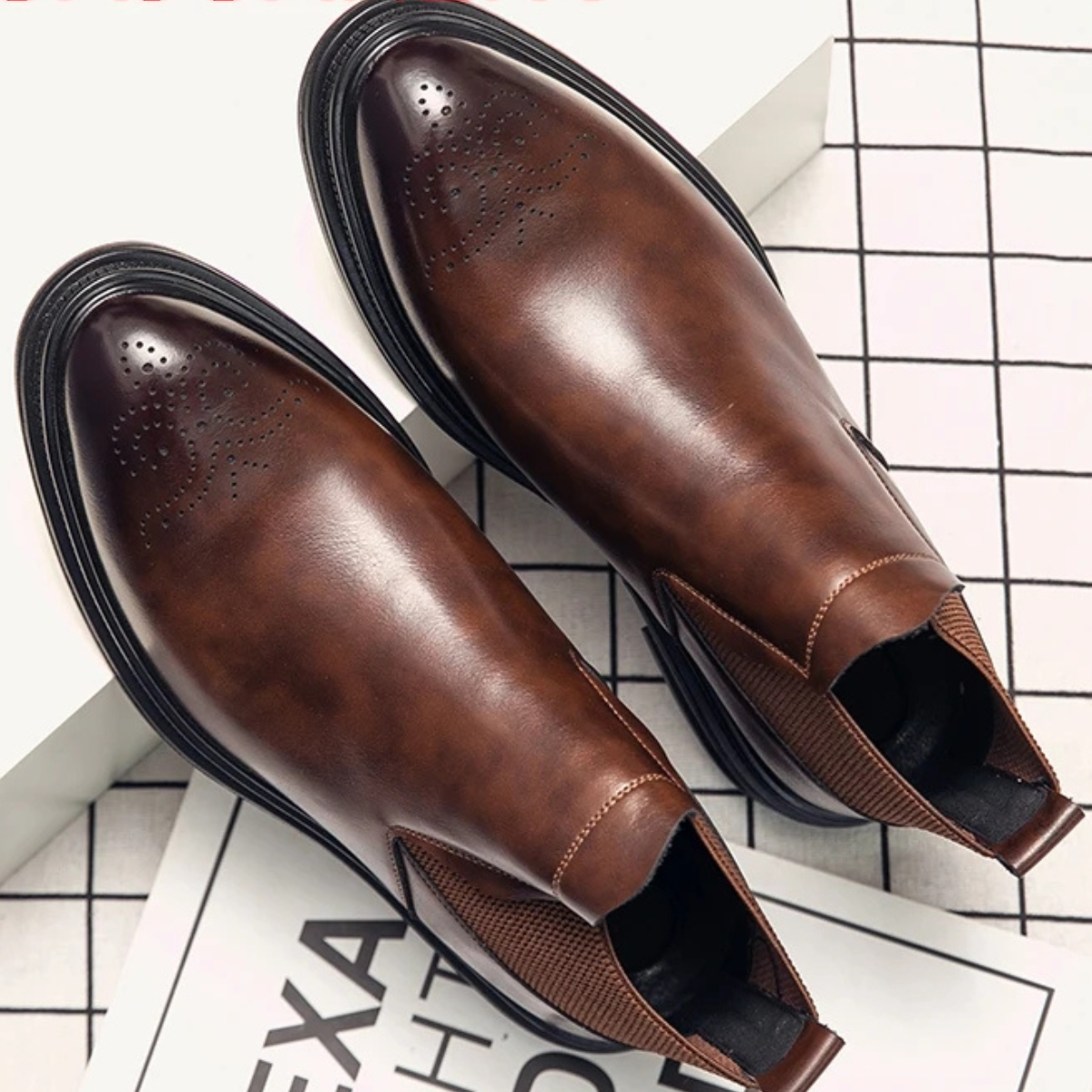 The Summerville Men's Genuine Brogue Detail Smart Casual Ankle Boots