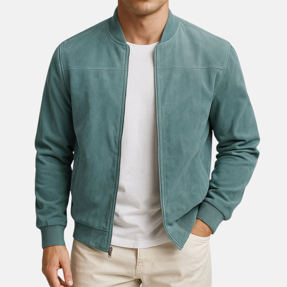 Michal Men's Heritage Suede Zip Urban Jacket