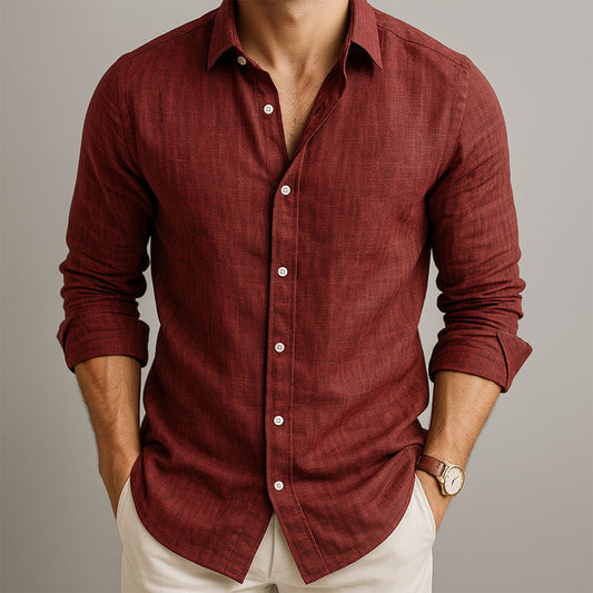 Men's Long Sleeve Polo Shirt | Smart Everyday Button Style