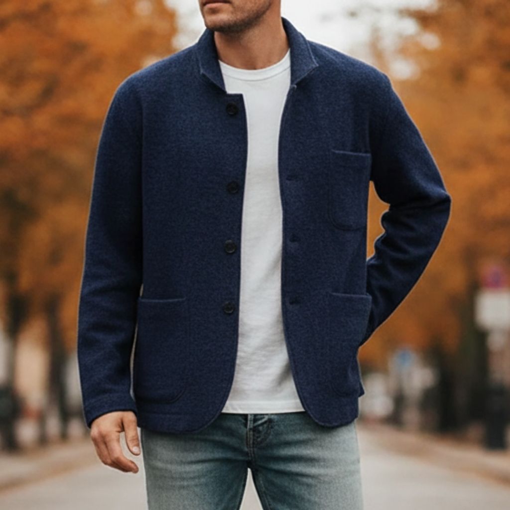 Merino Button Knit Cardigan Men