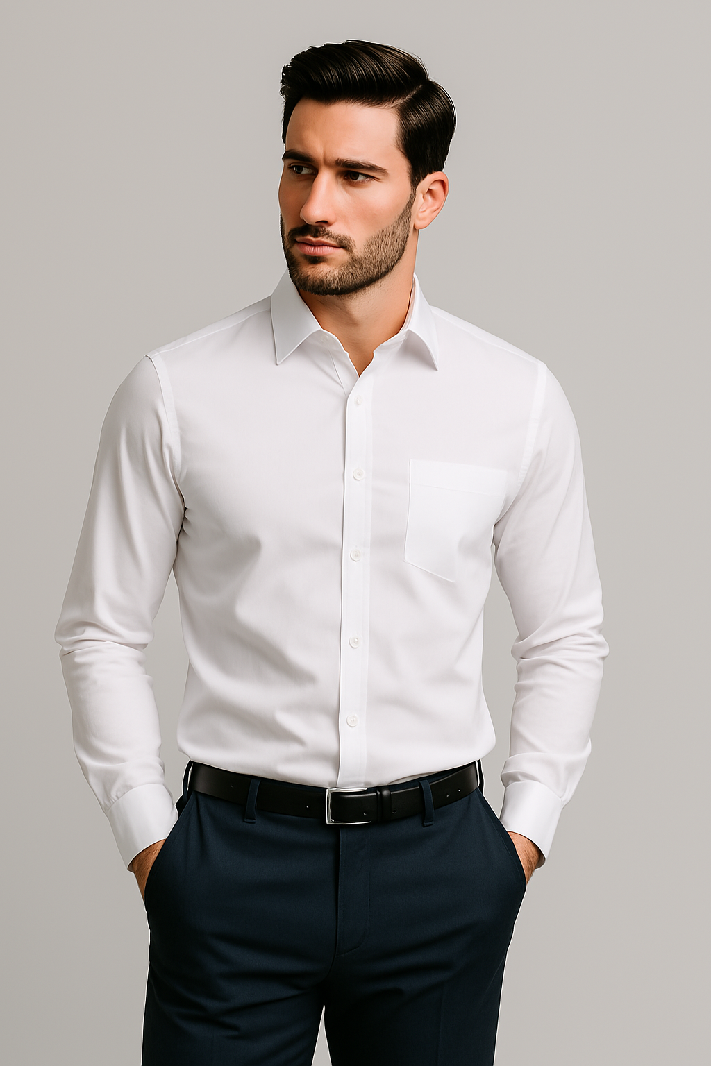Anti-Wrinkle Business Shirt - Wrinkle-Free, No-Iron, Comfortable Fit for Edition