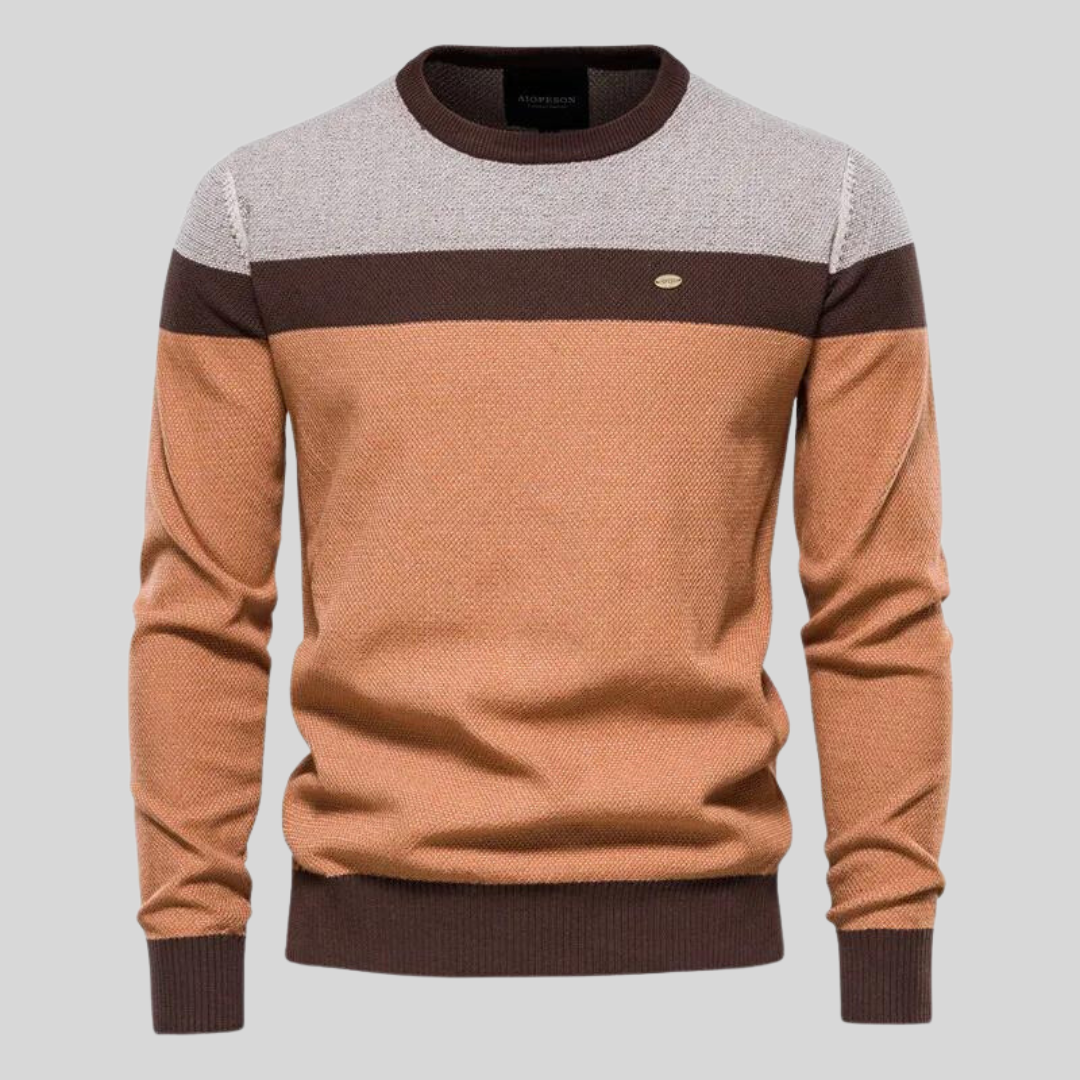 Benjamin Men's Organic Pullover - Classic Lightweight Knit Sweater