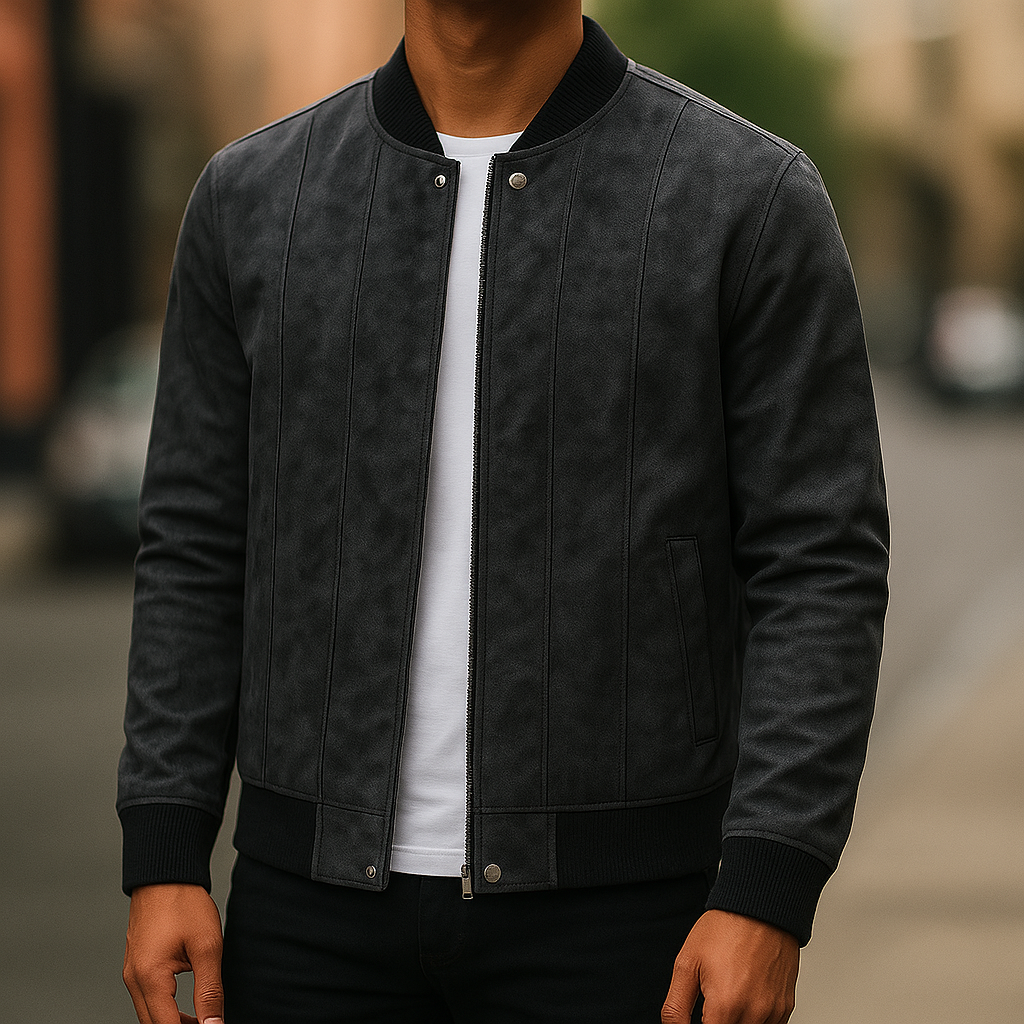 Stravon Men's Suede Bomber Jacket - Heritage Soft-Touch Outerwear