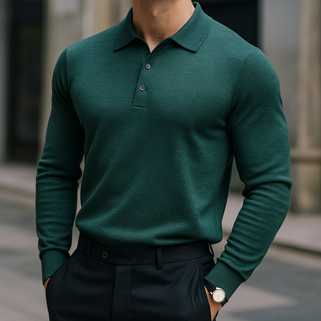 Men's Merino Merino Polo - Luxury Soft Knit Shirt | Breathable, Warm & Timeless Style