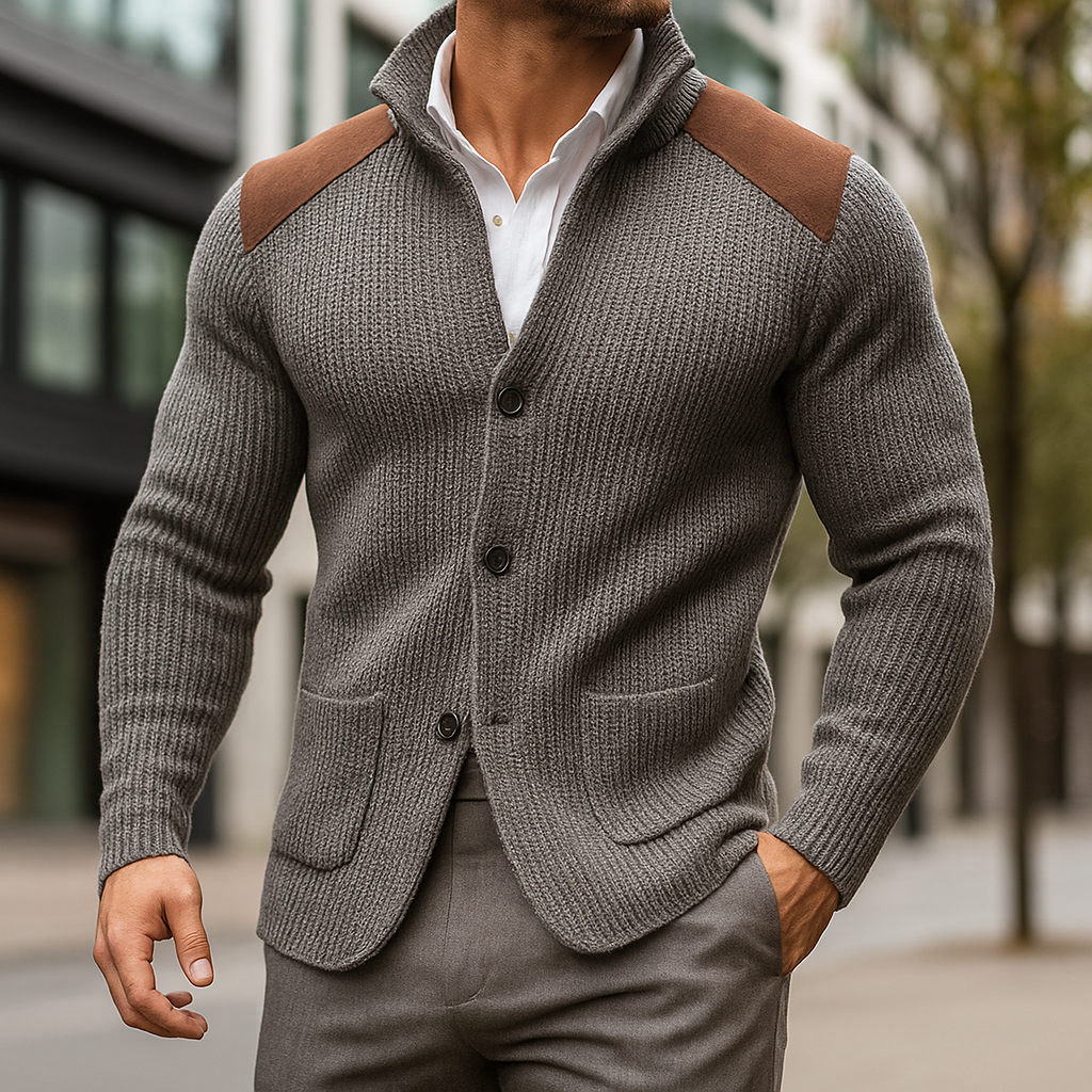 Alessio Knitted Blazer - Men's Soft Tailored Knit Jacket | Smart-Casual Italian Edition
