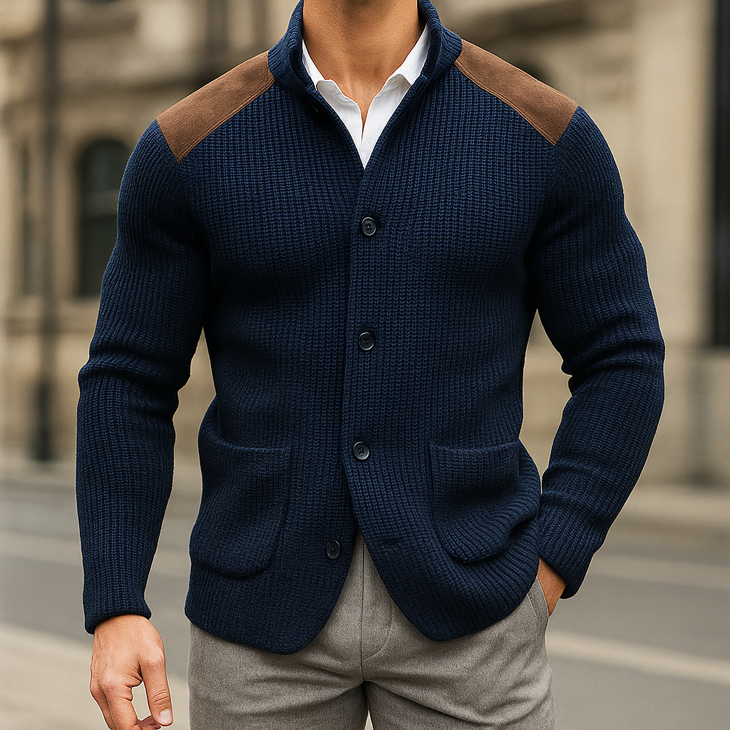 Alessio Knitted Blazer - Men's Soft Tailored Knit Jacket | Smart-Casual Italian Edition