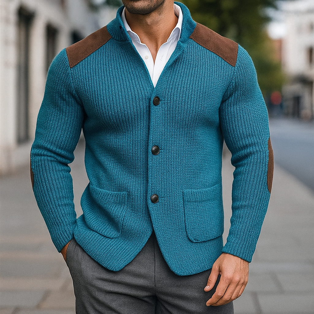 Alessio Knitted Blazer - Men's Soft Tailored Knit Jacket | Smart-Casual Italian Edition