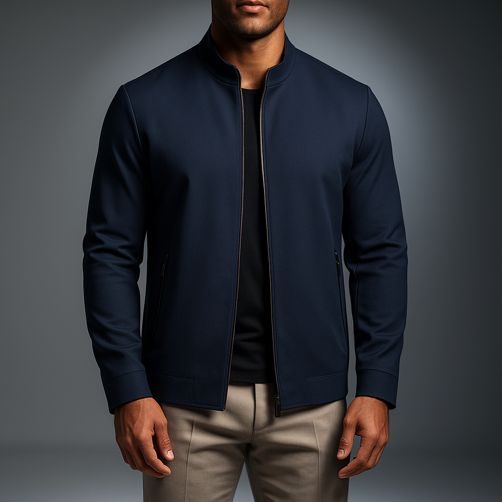 Ryden Men's Minimal Bomber Jacket - Lightweight Contemporary Outerwear
