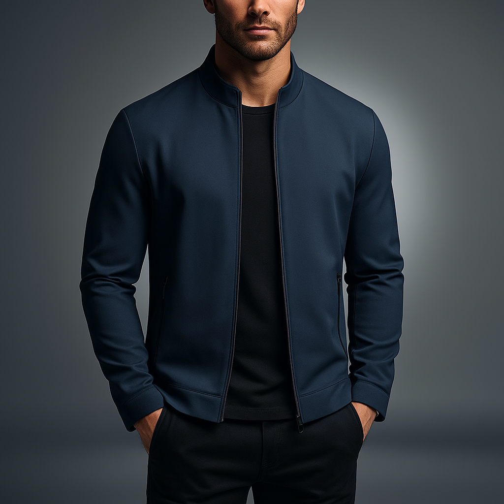 Ryden Men's Minimal Bomber Jacket - Lightweight Contemporary Outerwear