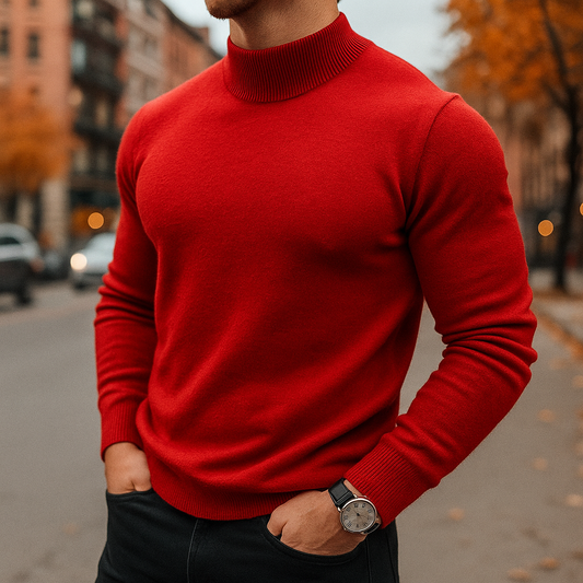 Merino Merino Turtleneck Sweater - Men's Luxury Soft Knit | Warm