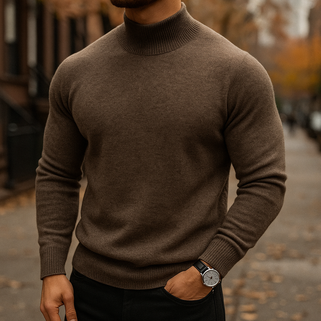 Merino Merino Turtleneck Sweater - Men's Luxury Soft Knit | Warm