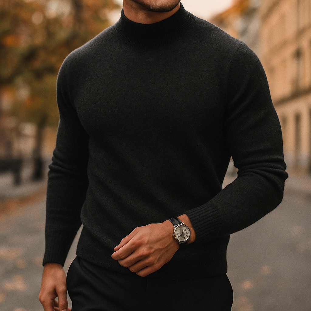 Merino Merino Turtleneck Sweater - Men's Luxury Soft Knit | Warm