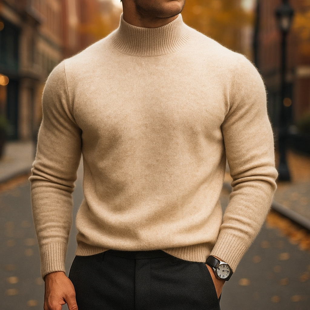 Merino Merino Turtleneck Sweater - Men's Luxury Soft Knit | Warm