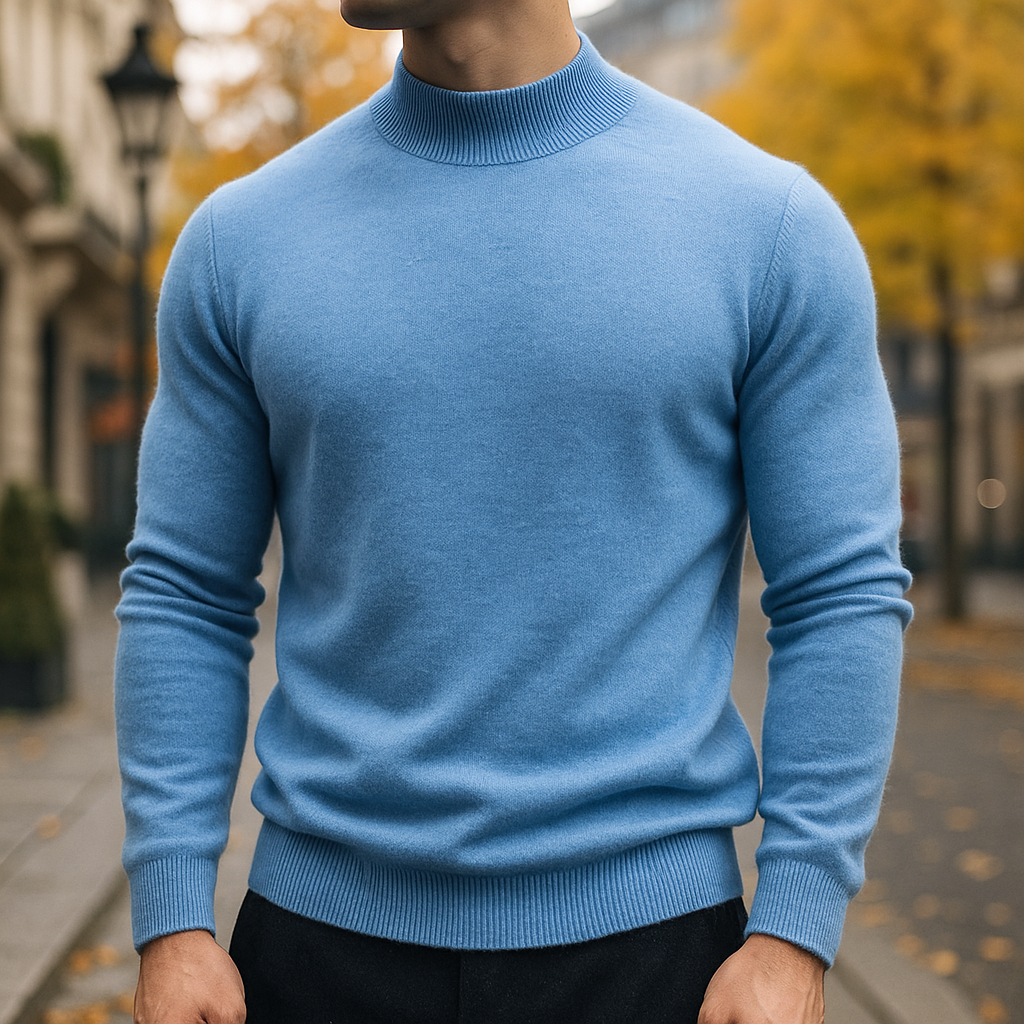 Merino Merino Turtleneck Sweater - Men's Luxury Soft Knit | Warm