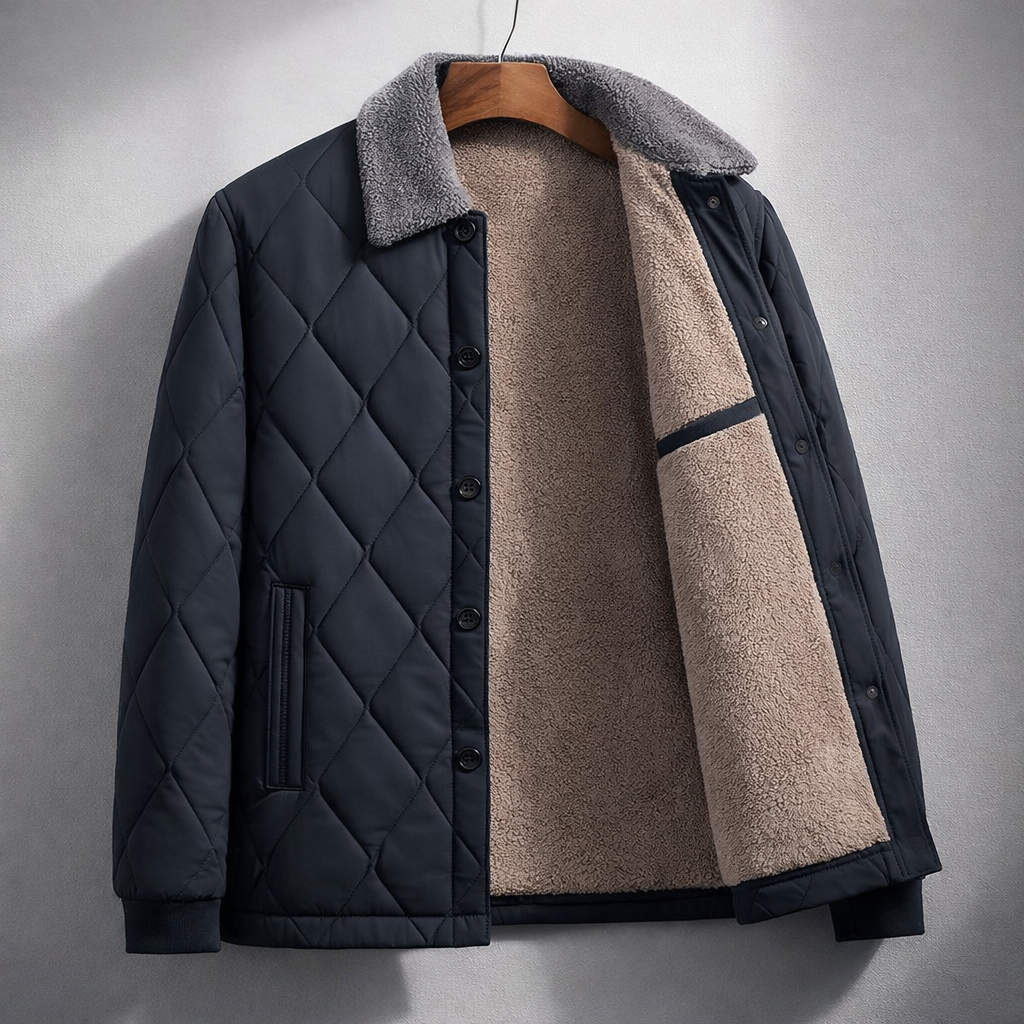 Charles Men's Quilted Fleece Jacket - Warm & Edition