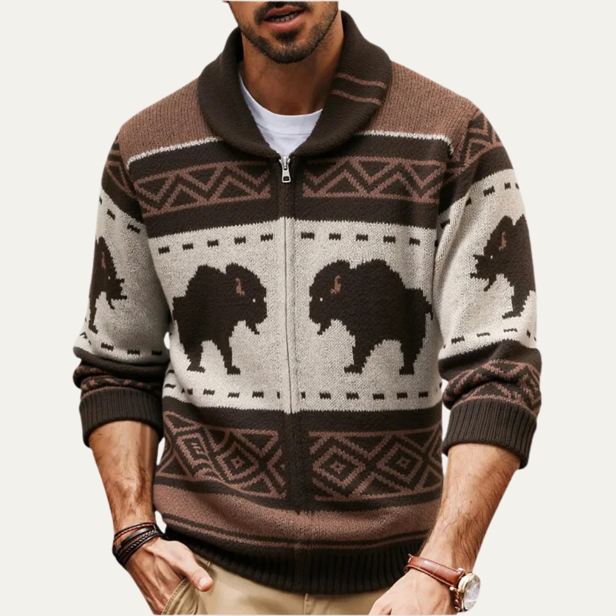 The Andrews Men's Retro Buffalo Print Winter Edition