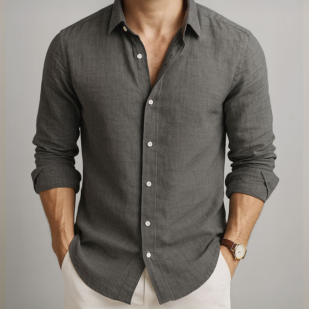 Men's Long Sleeve Polo Shirt | Smart Everyday Button Style
