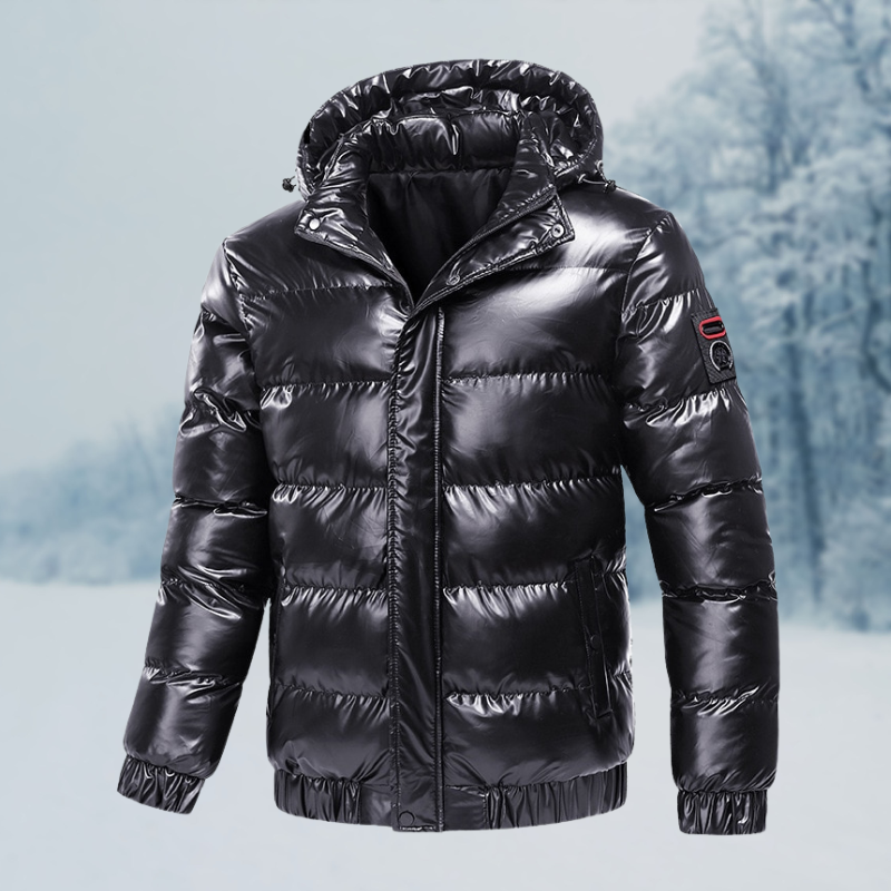 Windproof Men's Puffer Jacket - Quilted Insulated Edition