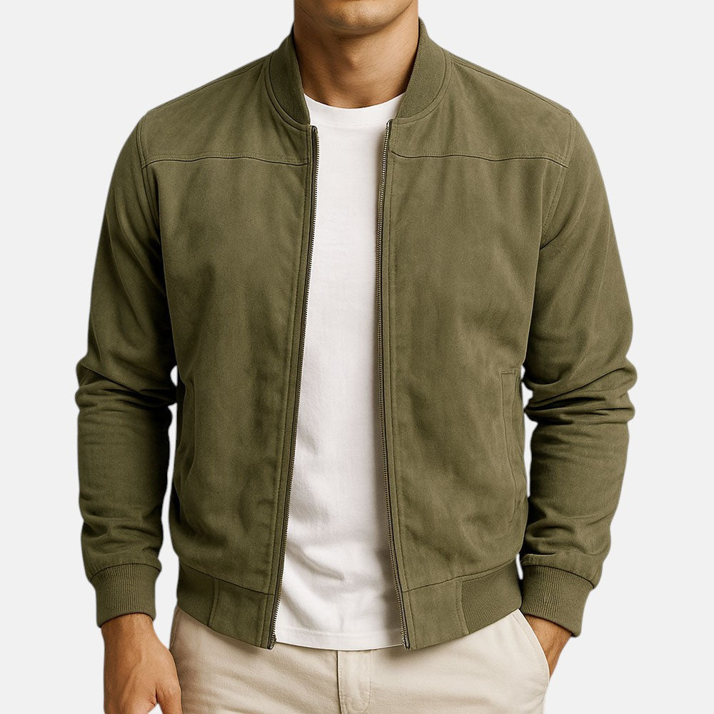 Michal Men's Heritage Suede Zip Urban Jacket